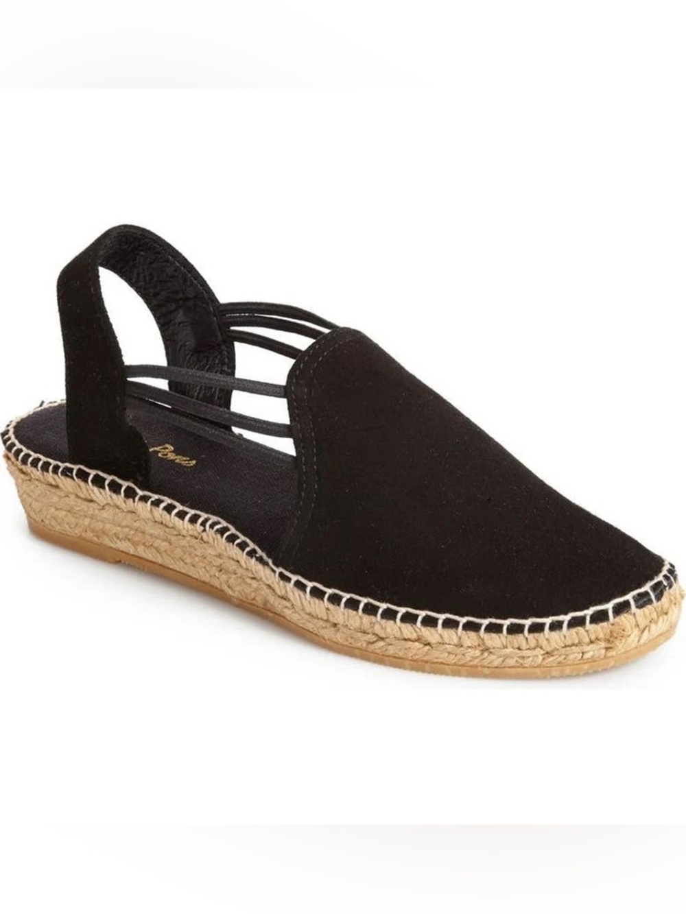 Black Suede Toni Pons Women's Nuria Espadrille Wedge Sandal